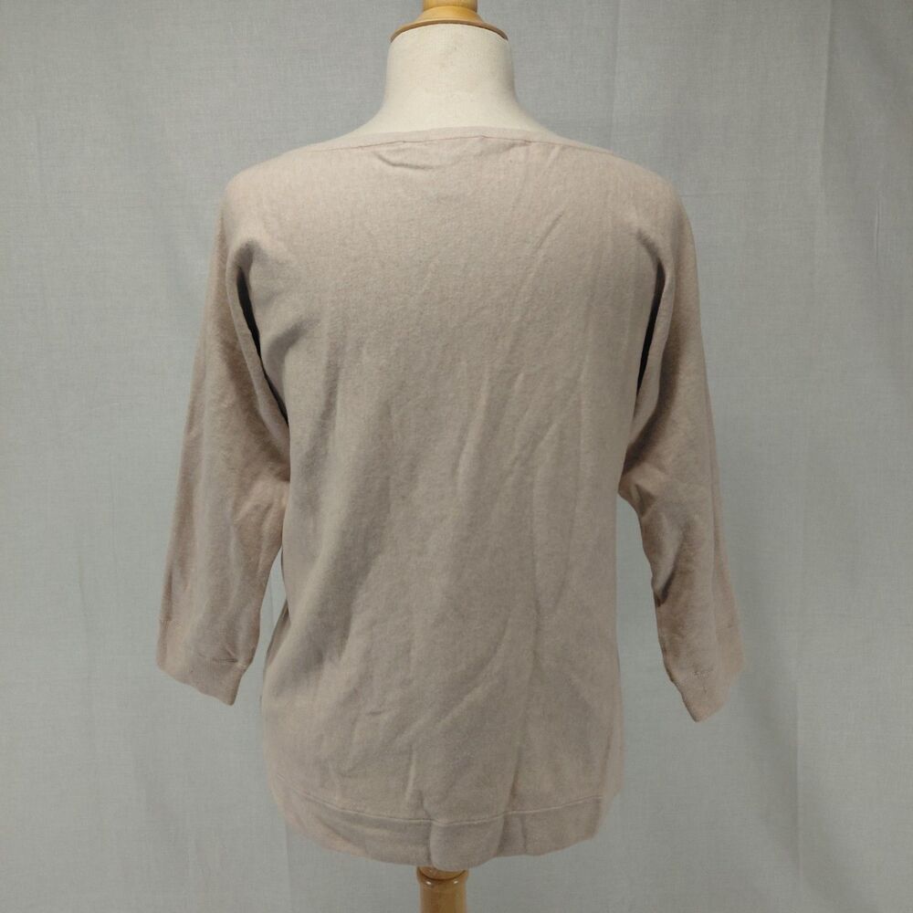 White House Black Market boat neck jeweled 3/4 sleeve sweater SZ M - Picture 3 of 9